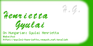 henrietta gyulai business card